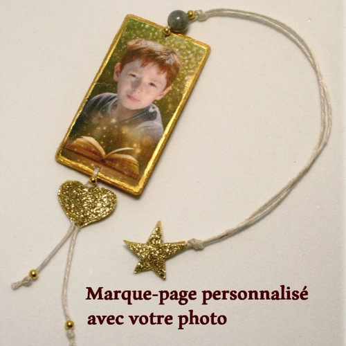 Marque-page style harry potter personnalisé avec votre photo / cadeau photo personnalisé