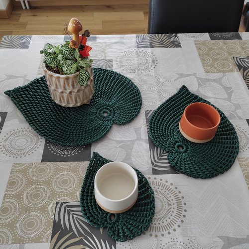 Lot de 3 set de table en crochet
