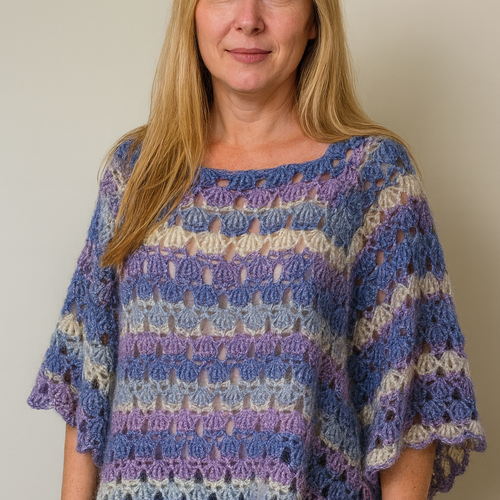 Poncho fait main au crochet