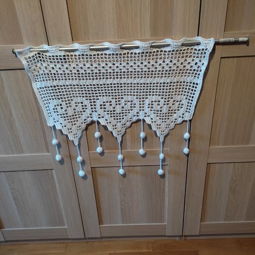 Rideau crochet cœur