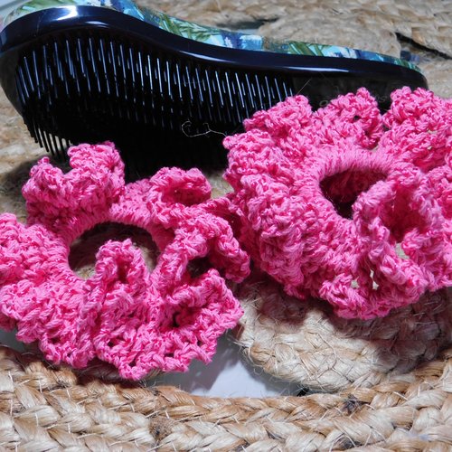 Chouchou crochet - accessoire cheveux -