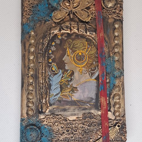 Carnet à lignes "fille d'or de la beauté"