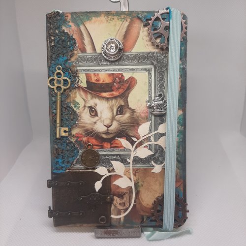 Carnet steampunk "lapin d'aventure"