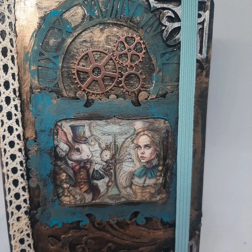 Carnet à lignes, steampunk alice