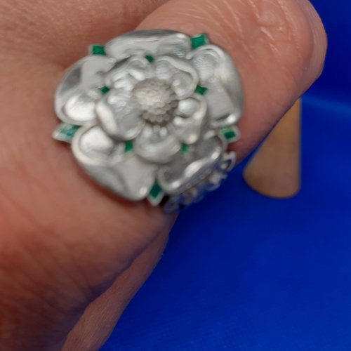 Bague artisanale "fleur" manche de cuillère