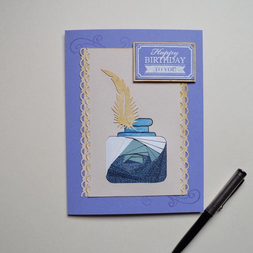 Grande Carte D Anniversaire Encrier Et Plume Un Grand Marche