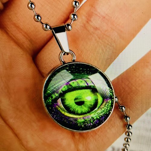 Pendentif boule en verre ( oeil)