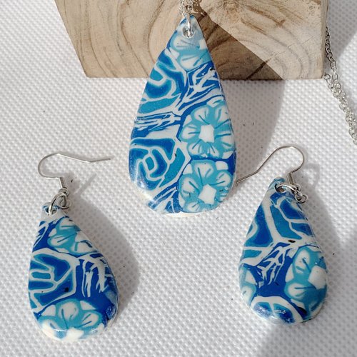 Parure en argile polymere et resine