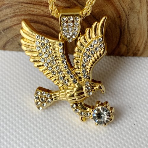 Pendentif en plaqué or (oiseau phénix)