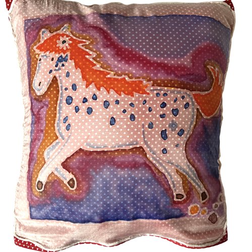 Coussin en soie et coton