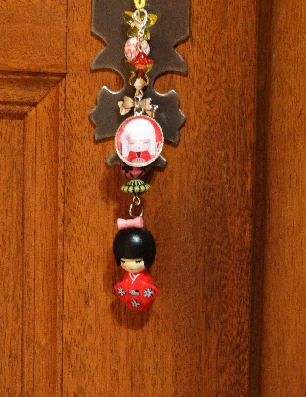 Decoration De Porte Multicolore Bijou Chambre Enfant Poupee Kokeshi Japonaise Rouge Idee Cadeau Enfant Noel Anniversaire Invitation Un Grand Marche