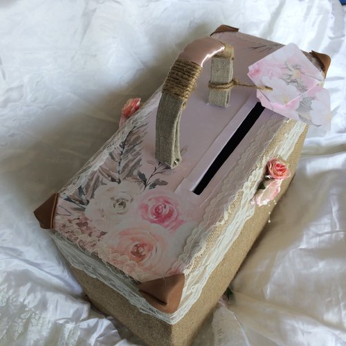 Urne Valise Mariage Champetre