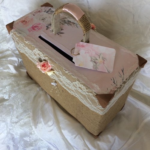 Urne Valise Mariage Champetre