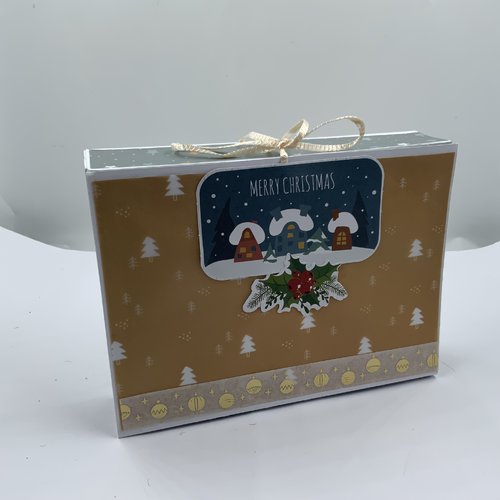 Carte de noël scrapbooking vitrine 3d