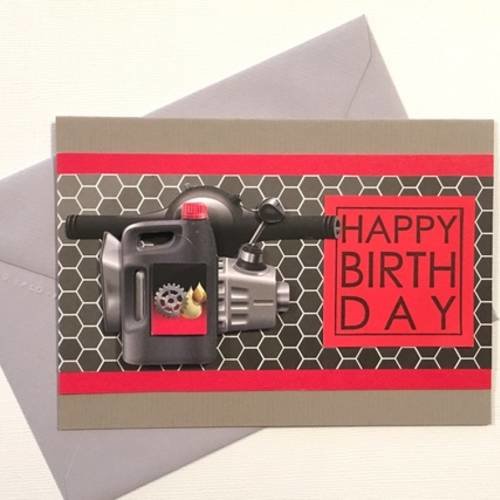 Carte D Anniversaire Homme Theme Mecano Un Grand Marche