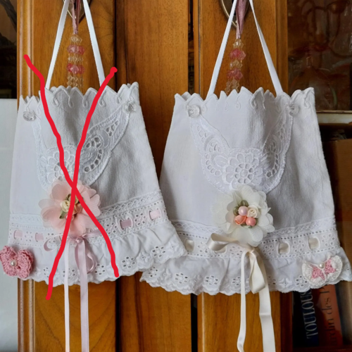 Coussin shabby suspension parfumé fait main