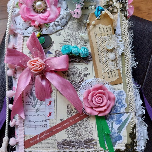 Jornal indésirable miteux junk jornal shabby dentelle minable-jornal intime-décor étagére scrap pacotille fait main-cadeau pour elle