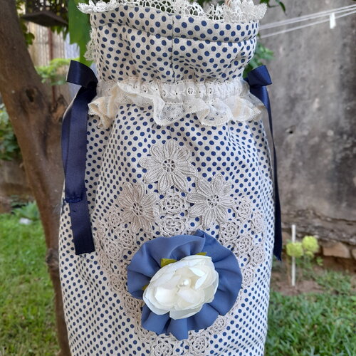 Grand sac fourre-tout romantic shabby personnalisé fait main sac bandoulière-cordon de serrage accessoire rangement voyage-cadeau feminin