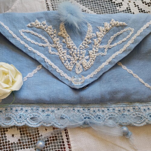 Range serviette vintage plusieurs modélesvariés brodés main brodé richelieu-accessoire rangement-décor table de fétes-cadeau femme