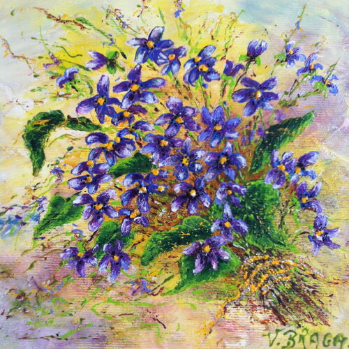 Peinture de violettes
