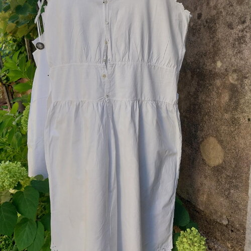 Chemise nuit brodée victorienne année 30-nuisette décor boudoir campagne-robe jardin-lingerie sous vêtement-cadeau féminin romantic
