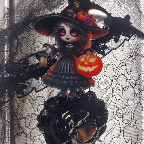 Décor halloween gothique effayant fait main
