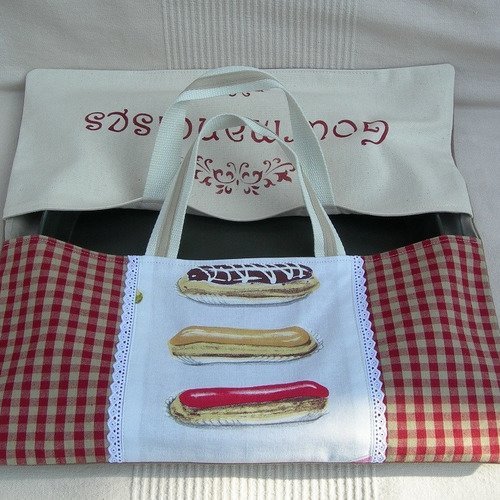 Sac à tarte en coton chic et élégant avec inscriptions en peinture réf st18/10
