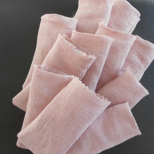 Mini  sachet en 100% lin  5cmx9cm dans le thème campagne chic et sobre