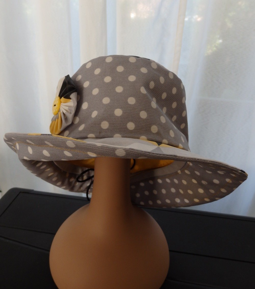 Chapeau de pluie en toile cirée avec lien, chapeau de pluie femme, capeline  imperméable - Un grand marché