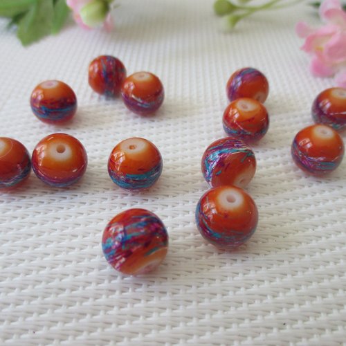 150 PERLES FACETTES 10mm synthétiques 15 X 10 couleurs