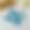 Perles en verre peint opaque 8 mm bleu x 20