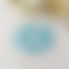 Perles en verre à facette 8 x 6 mm bleu x 20