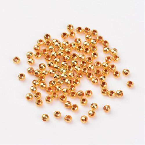 Perles métal intercalaire 3 mm dorée x 100