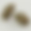Perles métal ovale forme ressort 9 x 6 mm bronze x 20