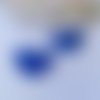 Pendentif acrylique éventail 49 mm bleu jean x 2
