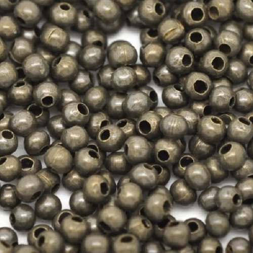 Perles métal intercalaires 4 mm bronze x 100