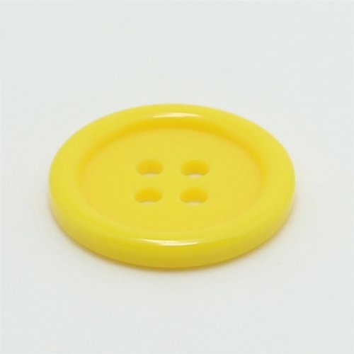 Boutons rond 11.5 mm résine jaune  x 10