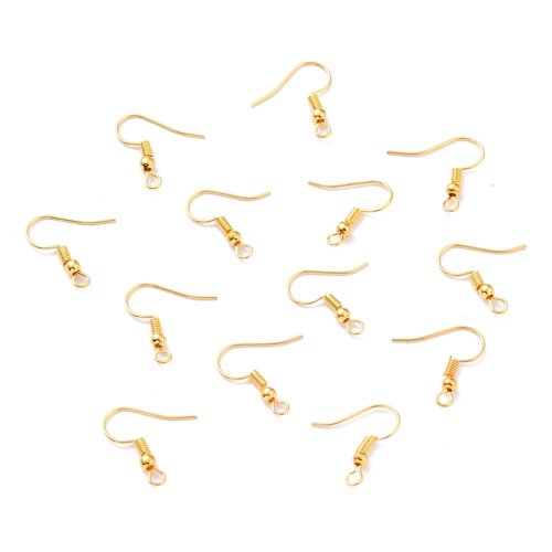 Crochets d'oreilles doré 18 mm x 50