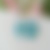 Perles en verre à facette 6 x 4 mm bleu ciel x 30
