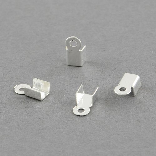 50 embouts serre fil argenté 6 x 2.8 mm
