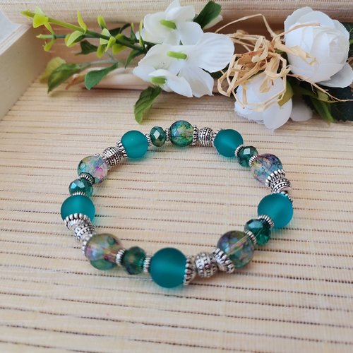 Kit bracelet fil élastique perles turquoise
