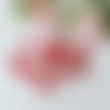 Perles en verre 8 mm rouge tréfilé rose x 50