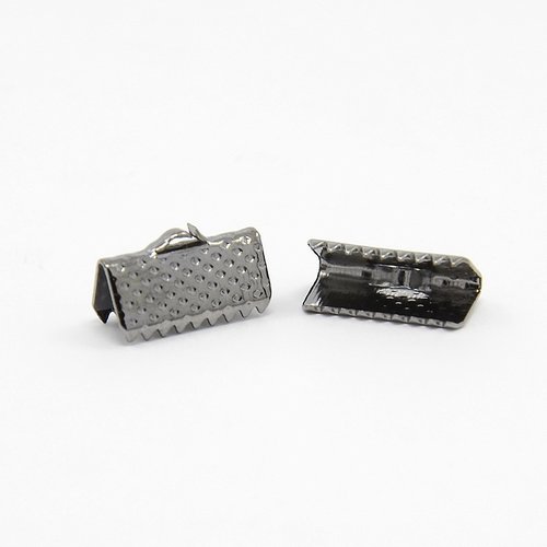 50 fermoirs griffes 10 mm gunmétal clair