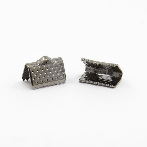 20 fermoirs griffes 8 mm gunmétal