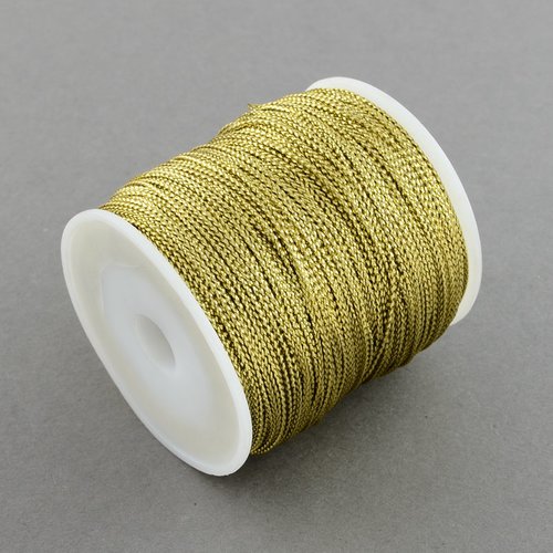 Fil métallique tressé 0.8 mm doré x 5 m