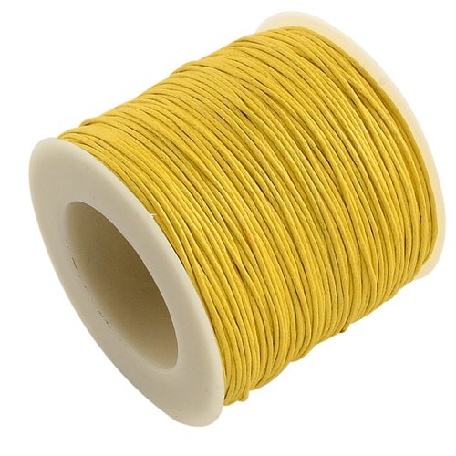 Fil coton ciré jaune 1 mm x 2 m