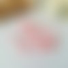 20 perles en verre 8 mm bicolore blanc/rose