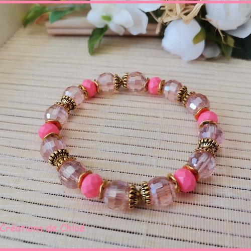 Kit bracelet fil élastique perles en verre laqué