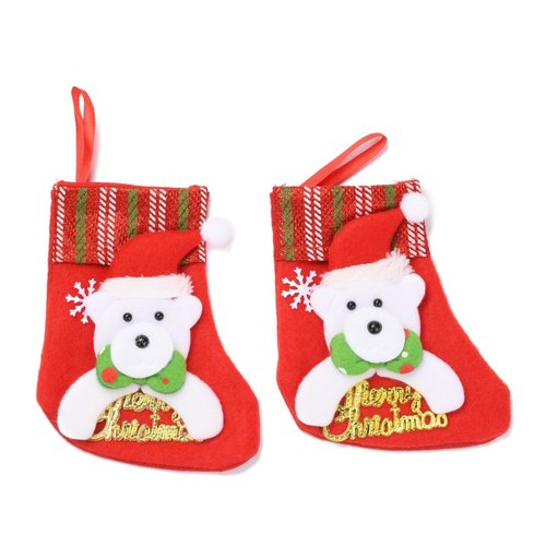 Petit pochon pour noël motif ourson