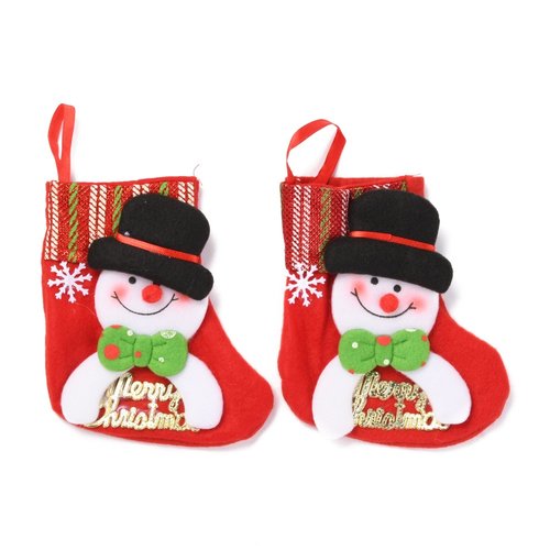 Petit pochon pour noël motif bonhomme de neige